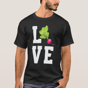 Camiseta Rabanete Amoroso Vegetal Fofo Rabanete Vegano