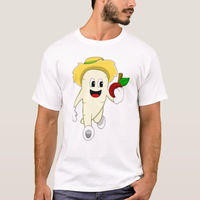 Camiseta Rabanete como agricultor com Fruta (Frente)