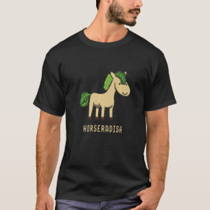 Camiseta Rabanete de Cavalo Pecuária Animal Rábano Legume