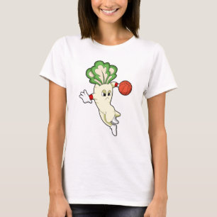 Camiseta Rabanete no basquete