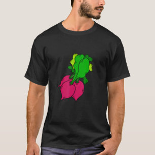 Camiseta Rabanete Vegano Vegetariano Legume Amor Rabanetes
