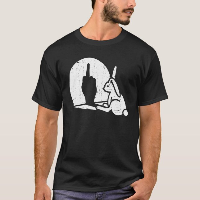 Camiseta Rabbit Animal Bunny Shadow Play Pun (Frente)