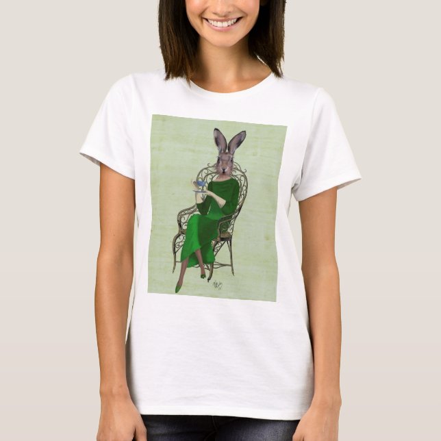 Camiseta Rabbit Bella Tomando Chá 3 (Frente)