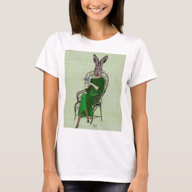 Camiseta Rabbit Bella Tomando Chá 3 (Frente)