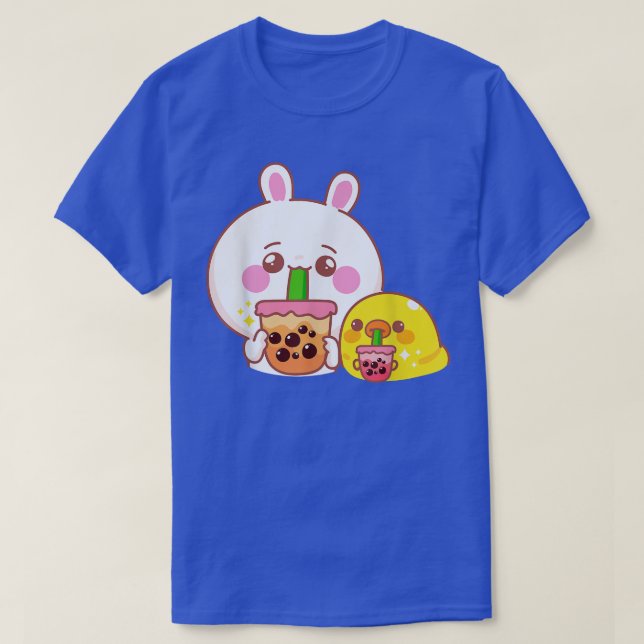 Camiseta Rabbit Boba Tea Bubble Tea Kawaii Theme Cute Rabbi (Frente do Design)