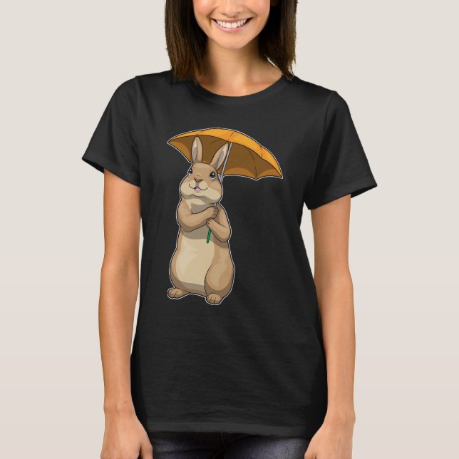 Camiseta Rabbit Chovendo Guarda-chuva (Frente)