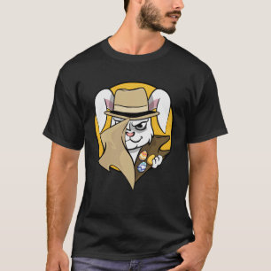 Camiseta Rabbit Easter Bunny Páscoa Detetive