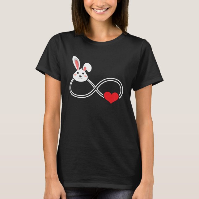 Camiseta Rabbit Heart Animal Love Infinity (Frente)