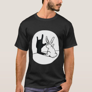Camiseta Rabbit ILY ASL Gesto manual surdo surdo perda audi