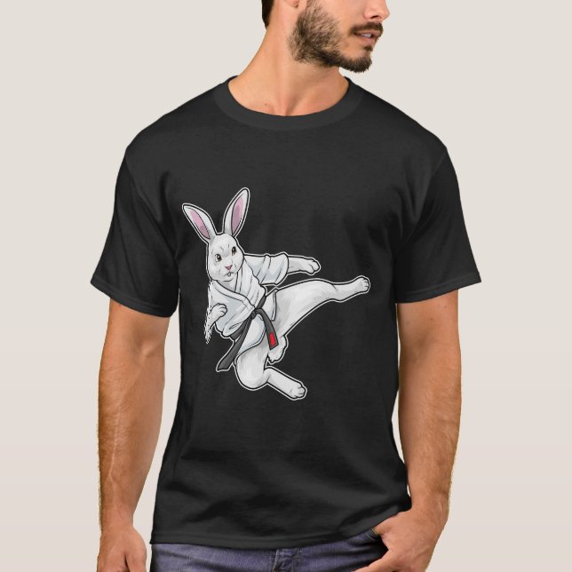 Camiseta Rabbit Karate Martial arts (Frente)