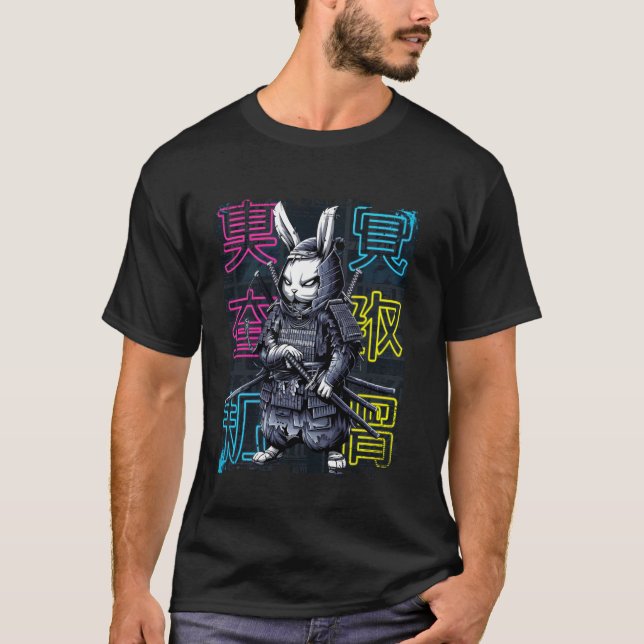 Camiseta Rabbit Samurai Guerreiro Arte Japonesa (Frente)