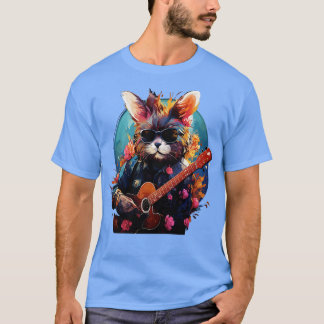 Camiseta Rabbit tocando violão