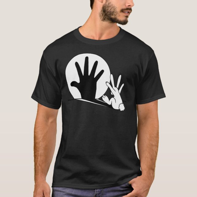 Camiseta Rabbit Trek Hand Shadows Classic T-Shirt (Frente)