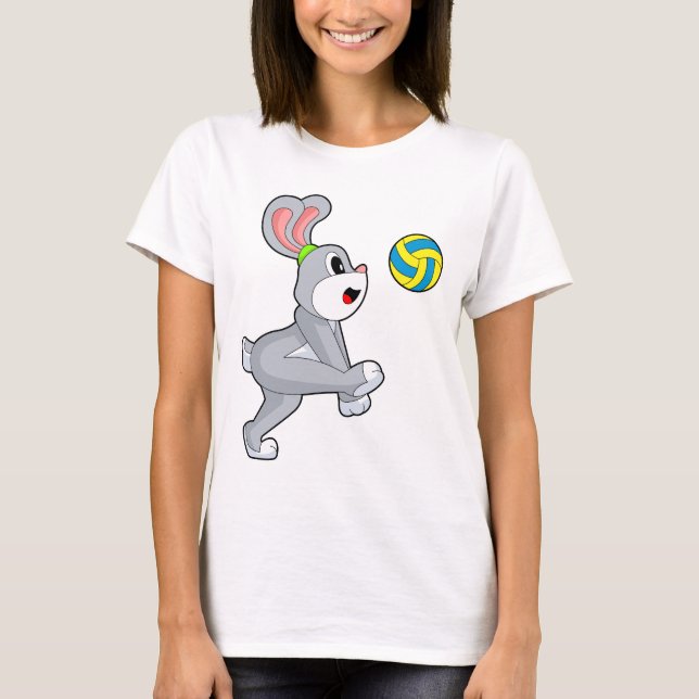 Camiseta Rabbit Volleyball player Volleyball Sports (Frente)