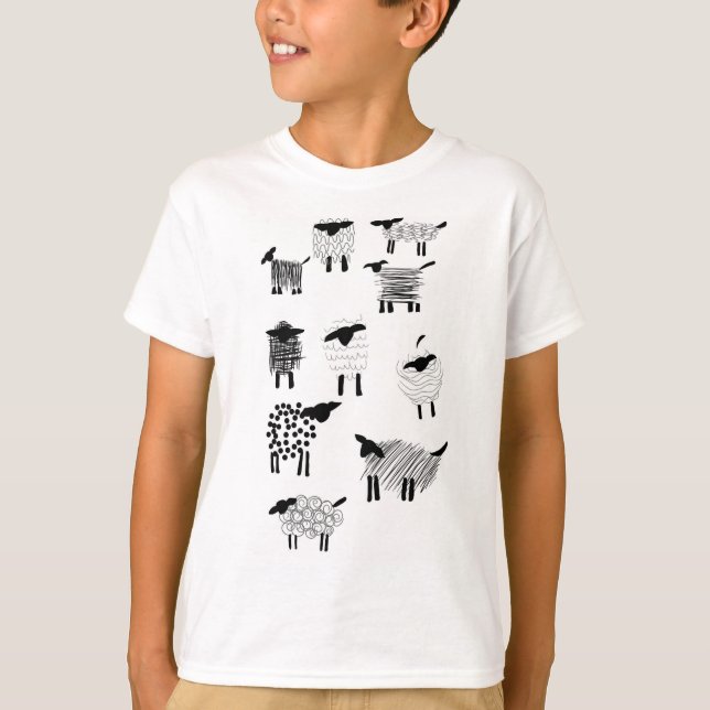 Camiseta Rabiscos de ovelhas (Frente)