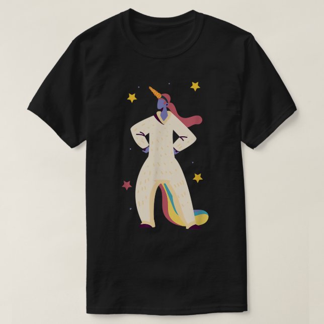 Camiseta rabo de fada de Unicorn (Frente do Design)