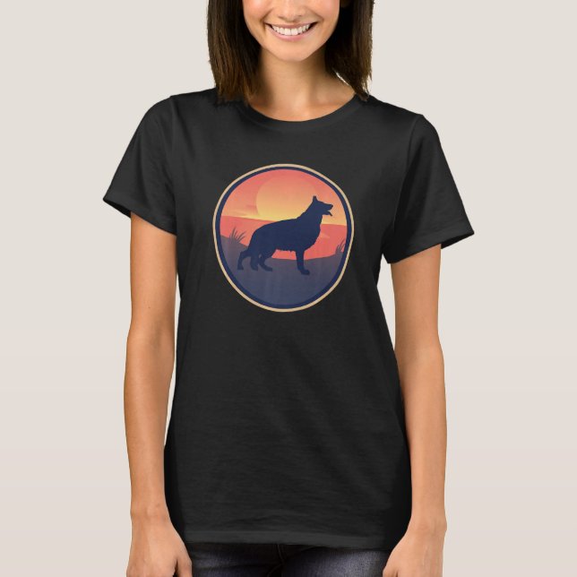 Camiseta Raça Cão german shepherd Cães Cães Cães Cães Cães  (Frente)