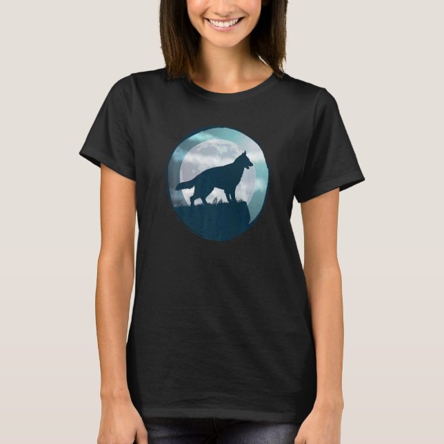 Camiseta Raça Cão german shepherd Cães Cães Cães Cães Cães  (Frente)