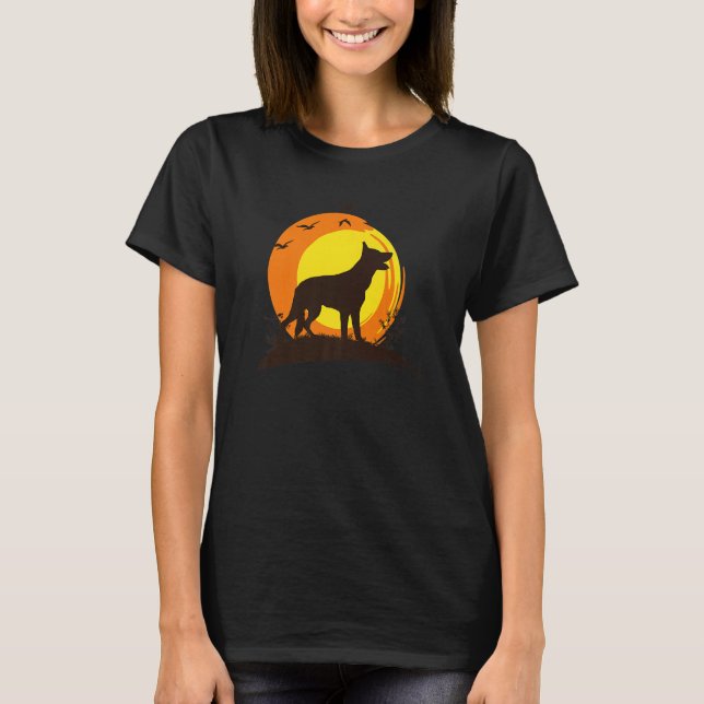 Camiseta Raça Cão german shepherd Cães Cães Cães Cães Cães  (Frente)
