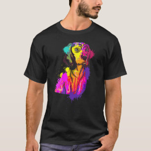 Camiseta Raça Colorida de Cães Cão-Cão-de-Caça-Montanha da 