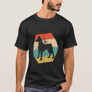 Camiseta Raça de cachorro Doberman Hexágono Distress Retro
