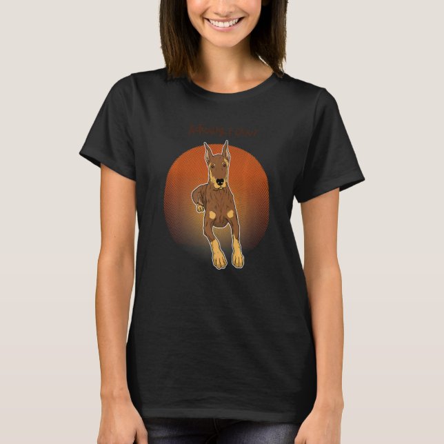 Camiseta Raça de cachorro Dobermann da moda 29 (Frente)