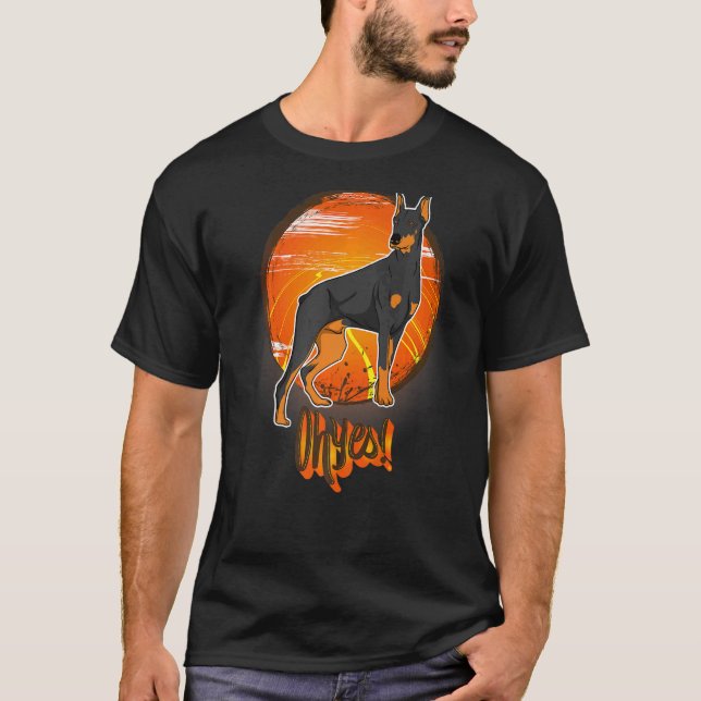 Camiseta Raça de cachorro Dobermann da moda  35 (Frente)