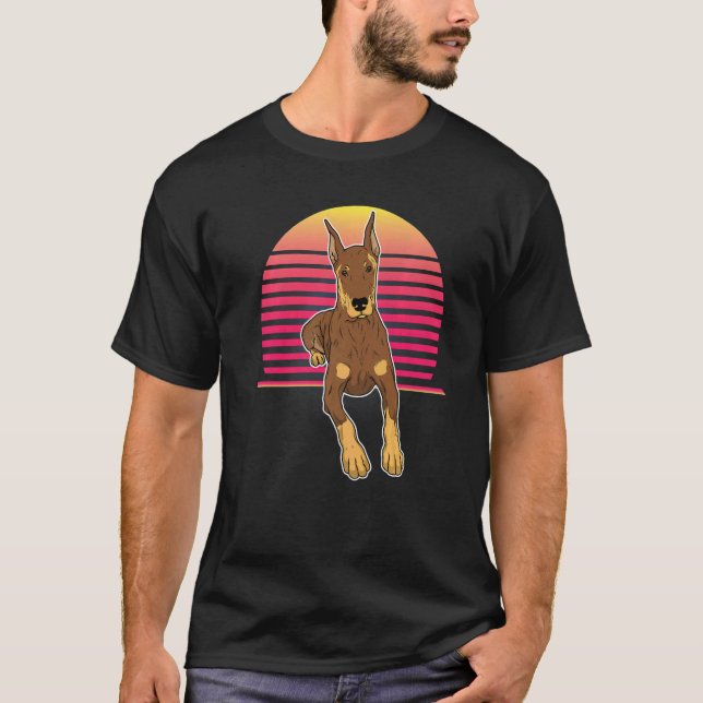 Camiseta Raça de cachorro Dobermann da moda  38 (Frente)