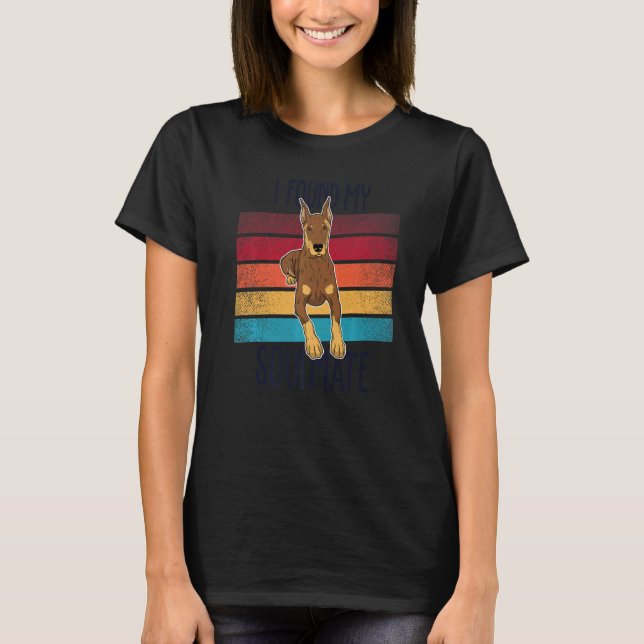 Camiseta Raça de cachorro Dobermann da moda 44 (Frente)