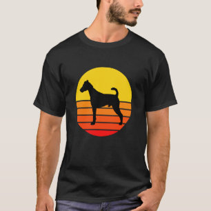 Camiseta Raça de Cachorro Fox Terrier Silhueta de Cachorro