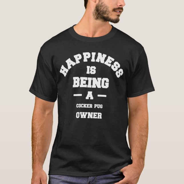 Camiseta Raça de Cachorro Misturada Pug Cocker ÉA Maior (Frente)