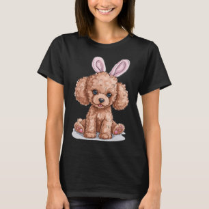 Camiseta Raça de cachorro Poodle Toy Feliz Páscoa Homens Mu