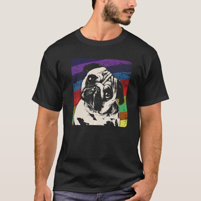 Camiseta Raça de cachorro Pug Mops Carlin  10 (Frente)