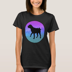 Camiseta Raça de Cachorro Puggle Silhueta do Cachorro Espaç