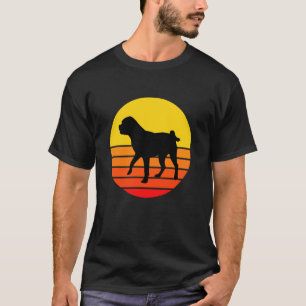 Camiseta Raça de Cachorro Puggle Silhueta do Cachorro Retro
