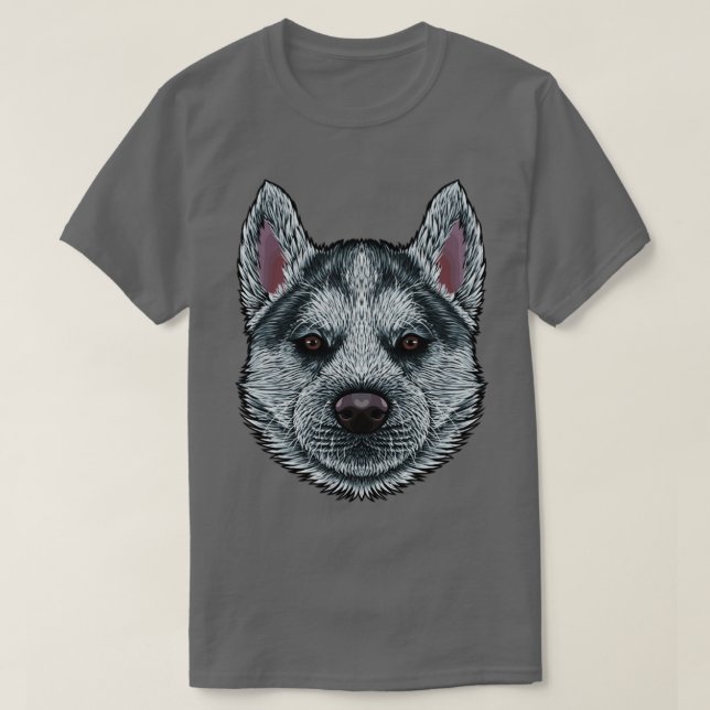 Camiseta Raça De Cachorro Siberiana Com Face Cachorada Sibe (Frente do Design)