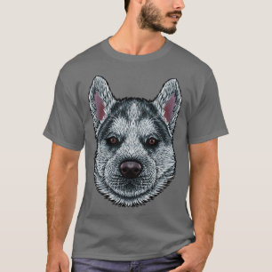 Camiseta Raça De Cachorro Siberiana Com Face Cachorada Sibe