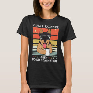 Camiseta Raça de Café de Estimação Cão de Gado Australian