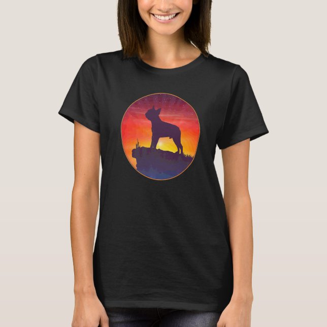 Camiseta Raça de Cão Boston Terrier  23 (Frente)