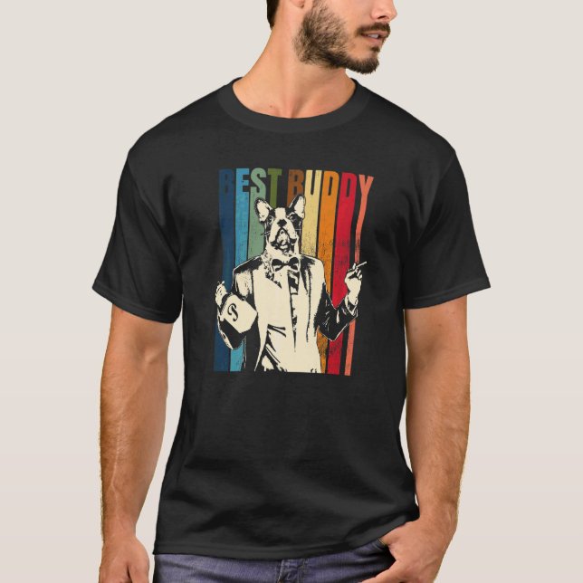 Camiseta Raça de Cão Boston Terrier  82 (Frente)