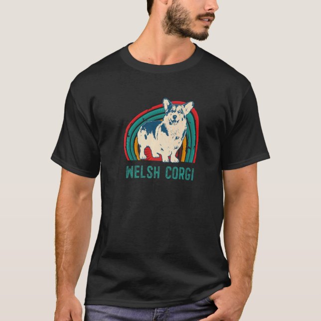 Camiseta Raça de Cão Corgi Galês 88 (Frente)
