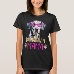 Camiseta Raça de Cão Dálmata Mãe Cachorrinho Bonito Mãe