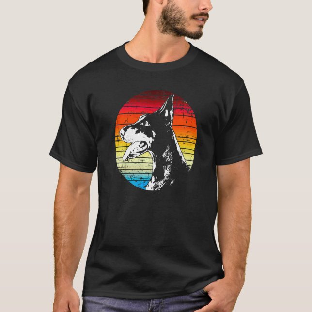 Camiseta Raça de Cão Dobermann  10 (Frente)