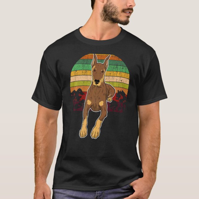 Camiseta Raça de Cão Dobermann  126 (Frente)