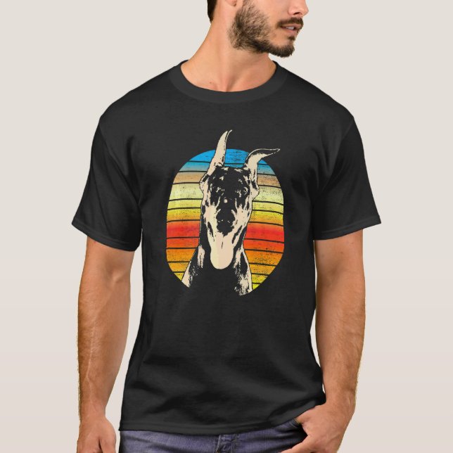 Camiseta Raça de Cão Dobermann  16 (Frente)