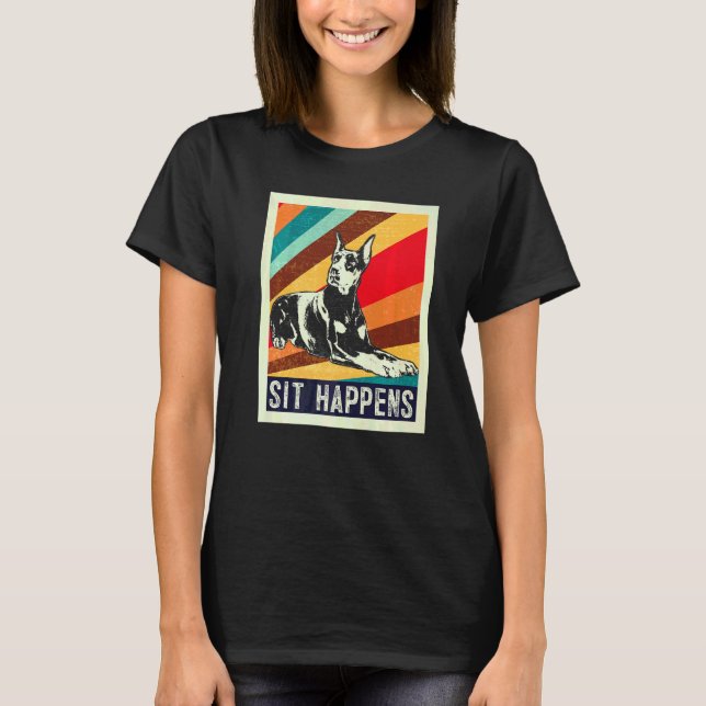 Camiseta Raça de Cão Dobermann  2 (Frente)