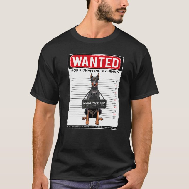 Camiseta Raça de Cão Dobermann  20 (Frente)