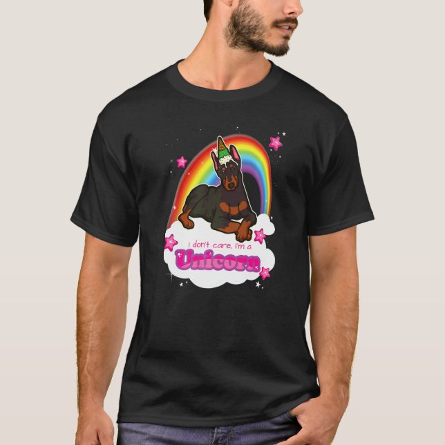 Camiseta Raça de Cão Dobermann 21 (Frente)