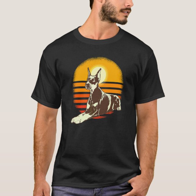 Camiseta Raça de Cão Dobermann 22 (Frente)