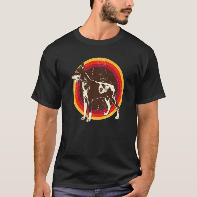 Camiseta Raça de Cão Dobermann 23 (Frente)